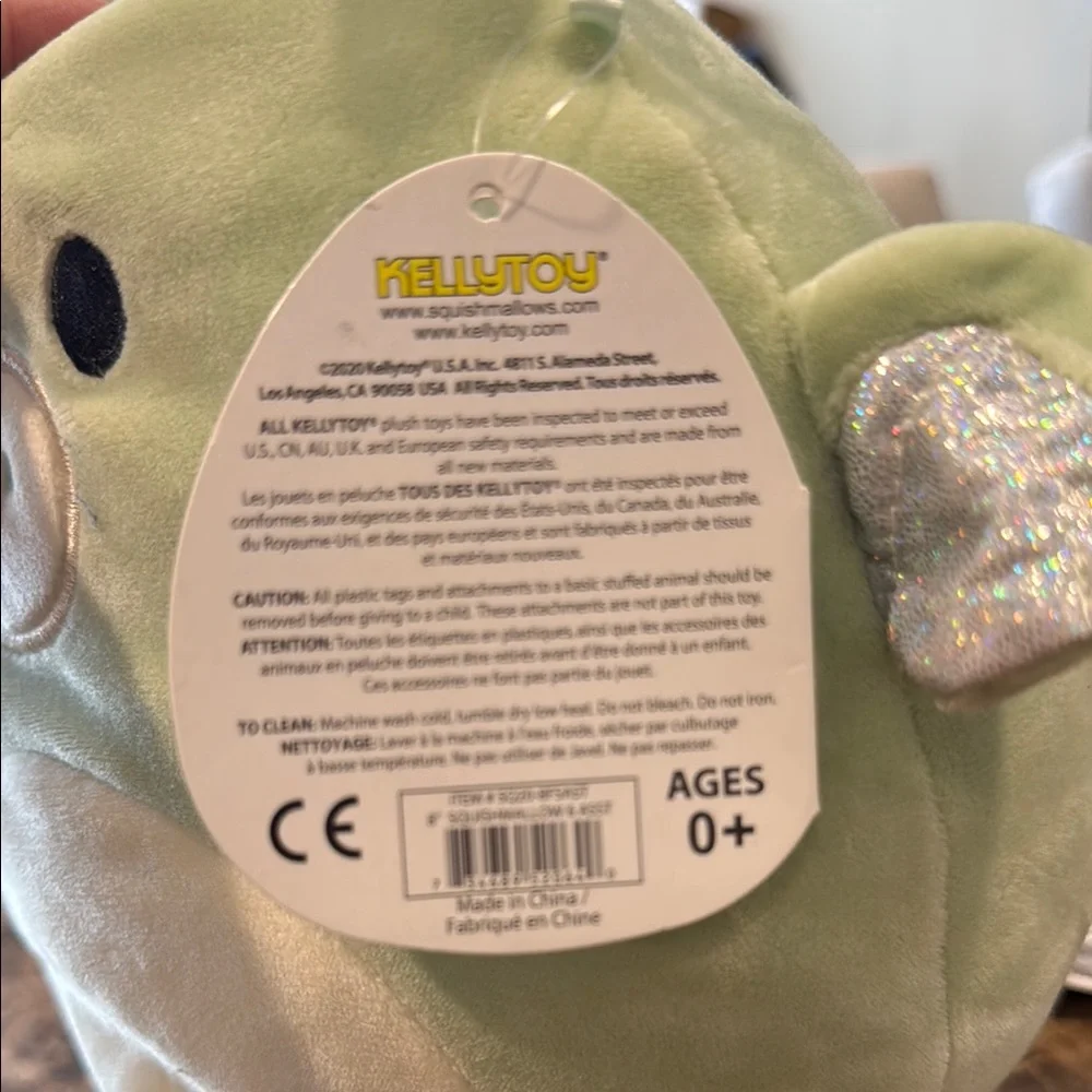 Squishmallows Green and Cream Plush Toy Drew the Dragon